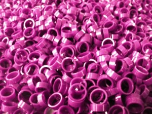 Sakirler Products Injection Plastic Rondelle Purple Smooth Ø11