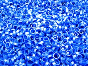 Sakirler Products Injection Plastic Rondelle Blue Smooth Ø11