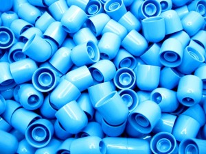 Şakirler Ürünleri Enjeksiyon Plastik Kapak Diş M9x1.25 Mavi Düz Ø19